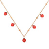 Collana Modern Times Rose gold con Cuori smaltati Rossi -Beloved_gioielli