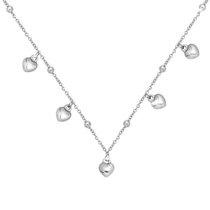 Collana Modern Times Silver con Cuori -Beloved_gioielli