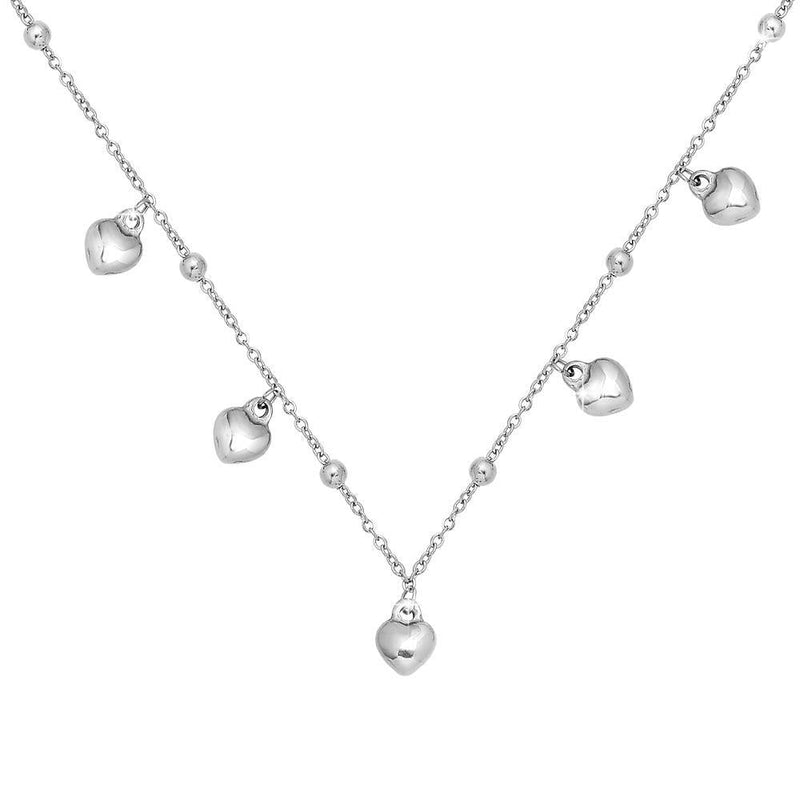 Collana Modern Times Silver con Cuori -Beloved_gioielli