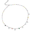 Collana SUMMER VIBES con cristalli e smalti - Silver Cuori -Beloved_gioielli