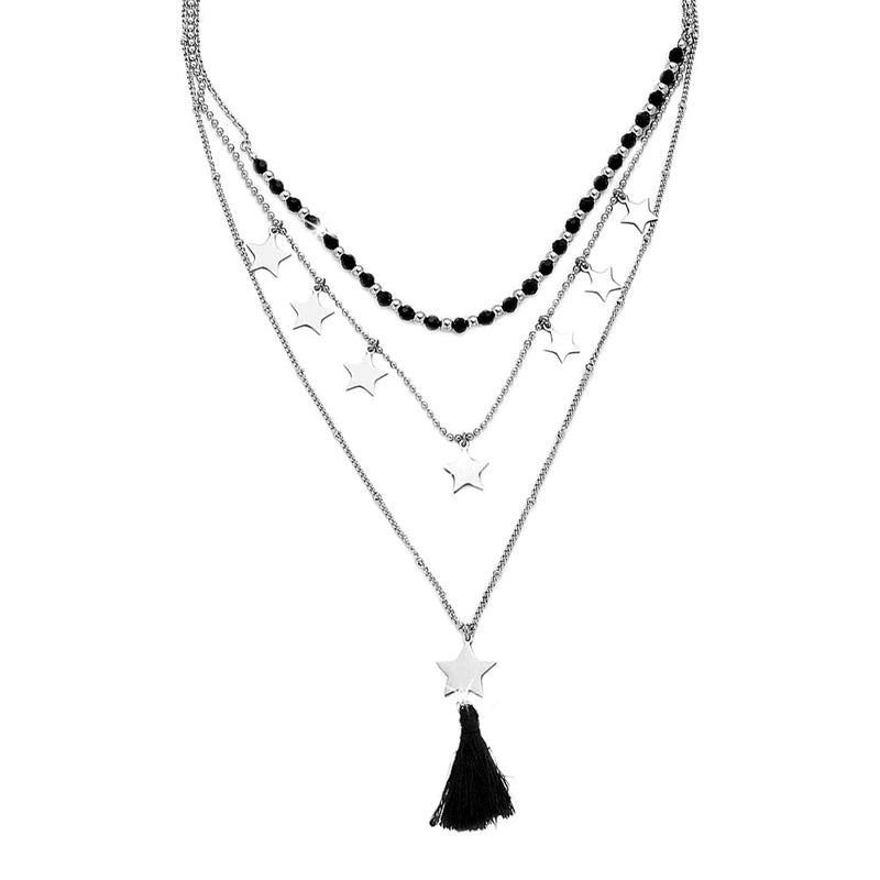 Collana tripla con Cristalli Briolè e Nappina - Stelle -Beloved_gioielli