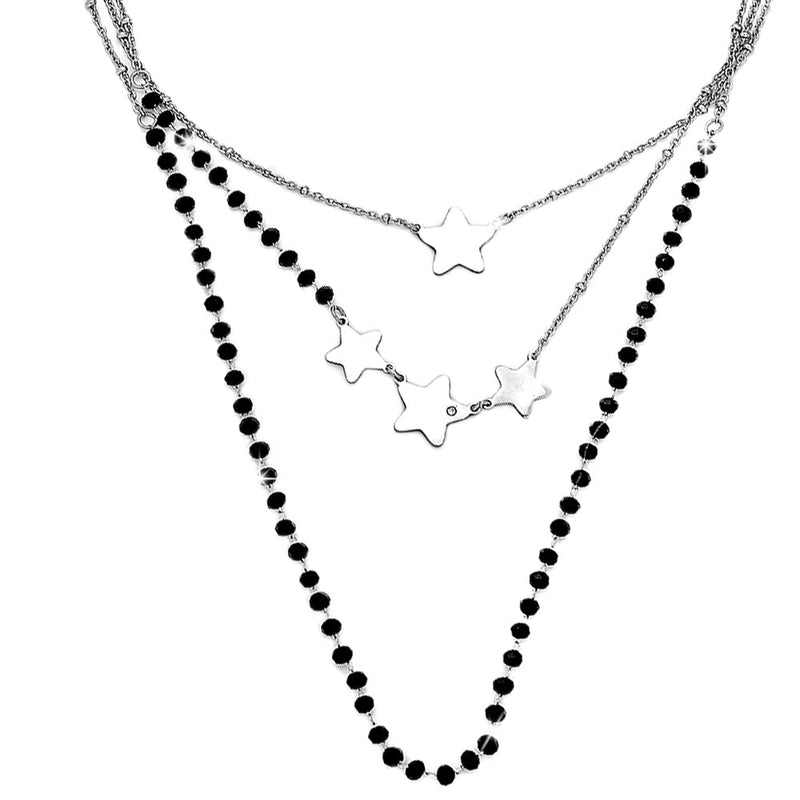 Collana tripla stile Rosario con Cristalli Briolè - Stelle -Beloved_gioielli