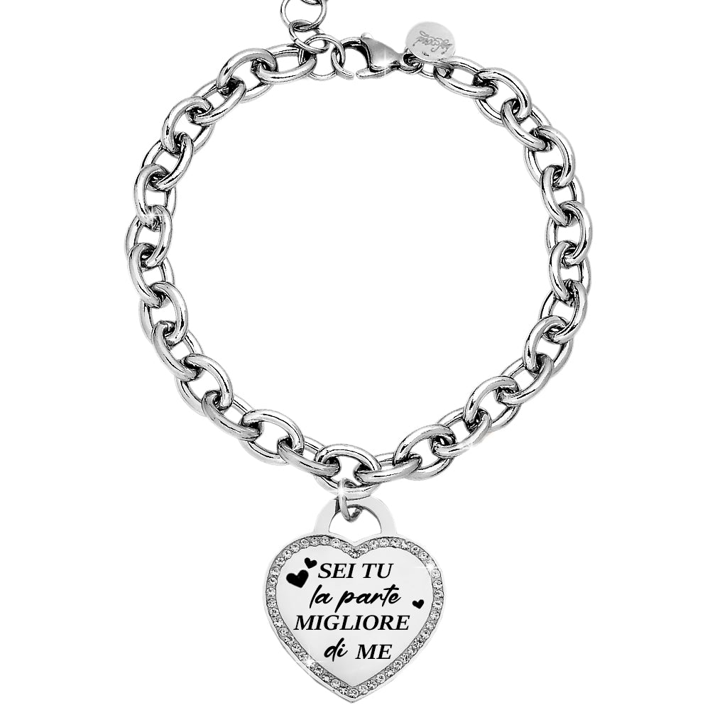 Coppia di bracciali Edizione Speciale San Valentino con incisione - "Sei tu la parte migliore di me" -Beloved_gioielli