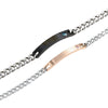 Coppia di Bracciali in acciaio con cristalli - Uomo e Donna - personalizzabili con incisione -Beloved_gioielli