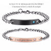 Coppia di Bracciali in acciaio con cristalli - Uomo e Donna - personalizzabili con incisione -Beloved_gioielli