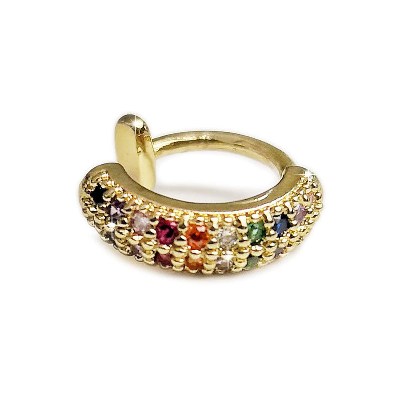 Earcuff a cerchio in lega anallergica gold con cristalli -Beloved_gioielli