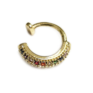 Earcuff a cerchio in lega anallergica gold con cristalli -Beloved_gioielli