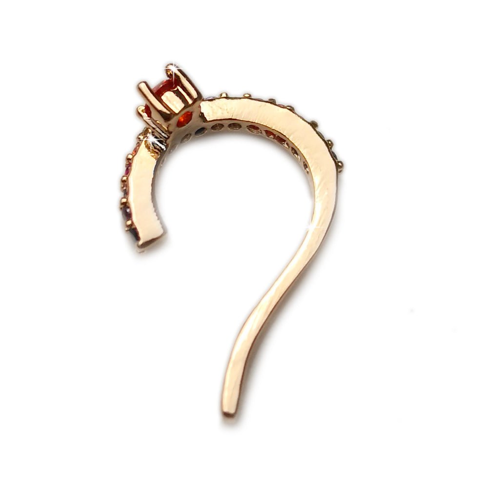 Earcuff a cerchio in lega anallergica rose gold con cristalli -Beloved_gioielli