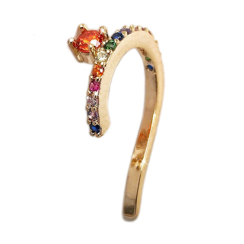 Earcuff a cerchio in lega anallergica rose gold con cristalli -Beloved_gioielli