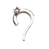 Earcuff a cerchio in lega anallergica silver con cristalli -Beloved_gioielli