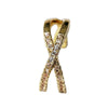 Earcuff cross in lega anallergica gold con cristalli -Beloved_gioielli