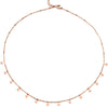 Girocollo in acciaio con charms pendenti rose gold - Stelle -Beloved_gioielli