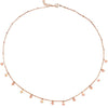 Girocollo in acciaio con charms pendenti rose gold - Stelle e cuori -Beloved_gioielli