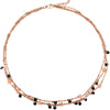 Girocollo stretto 3 file Rose gold con cristalli e Stelle -Beloved_gioielli