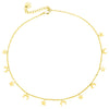 Girocollo stretto donna con 11 Mezzelune e Stelle pendenti Gold -Beloved_gioielli