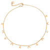 Girocollo stretto donna con 11 Mezzelune e Stelle pendenti Rose gold -Beloved_gioielli