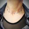 Girocollo stretto donna con 11 Mezzelune pendenti Silver -Beloved_gioielli
