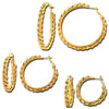 Orecchini a cerchio groumette - 3 misure disponibili - Gold -Beloved_gioielli