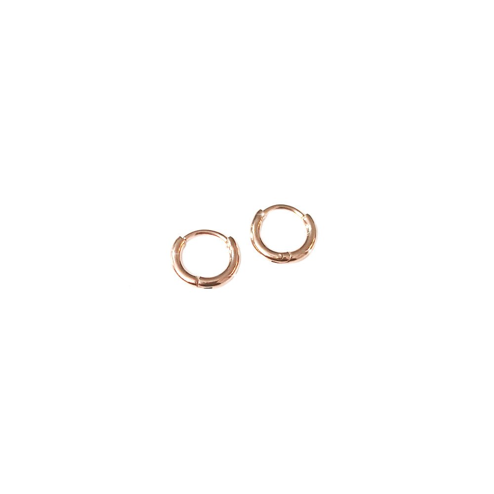 Orecchini componibili a Cerchio in acciaio colore Rose gold - Scegli i dettagli all'interno -Beloved_gioielli