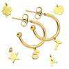 Orecchini componibili e personalizzabili - base e lettere Gold -Beloved_gioielli