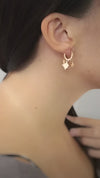 Orecchini con charms pendenti colore rose gold - Stella Polare -Beloved_gioielli