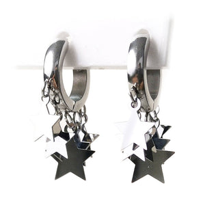 Orecchini con charms pendenti colore silver - Stella -Beloved_gioielli