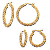Orecchini con maglia intrecciata in acciaio - 2 misure disponibili - Gold -Beloved_gioielli