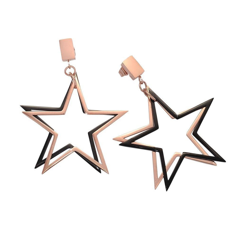 Orecchini Double Stars - Rose gold -Beloved_gioielli