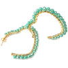Orecchini in acciaio colore gold con cristalli naturali - Cuore cristalli Azzurri -Beloved_gioielli