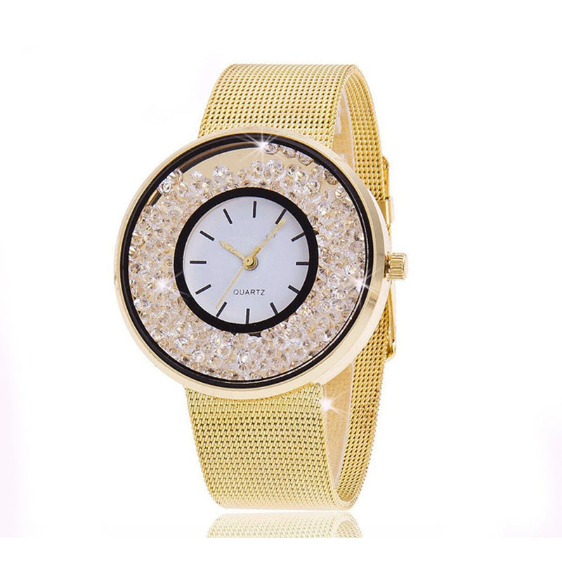 Orologio da donna con cristalli Crystal Deluxe - Color ORO GIALLO -Beloved_gioielli