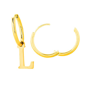 Paio di orecchini con lettera in acciaio inossidabile Gold -Beloved_gioielli