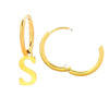 Paio di orecchini con lettera in acciaio inossidabile Gold -Beloved_gioielli